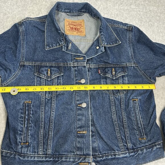 Vintage Levis Blue Denim Trucker Jean Jacket Women's Size Large 77715-0289 - Picture 4 of 10